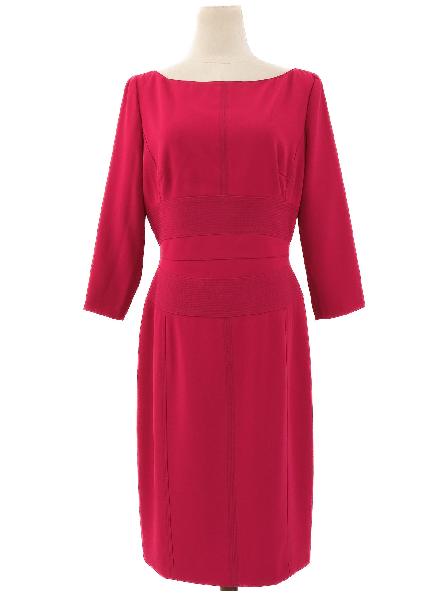 elie saab pink long-sleeved dress size l - excellent condition