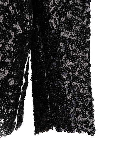 NEW By Malene Birger Long Sleeve Blouse XXS White Black Sequined Design