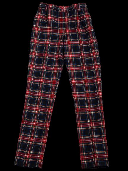 good dolce gabbana red plaid trousers size 10 for kids