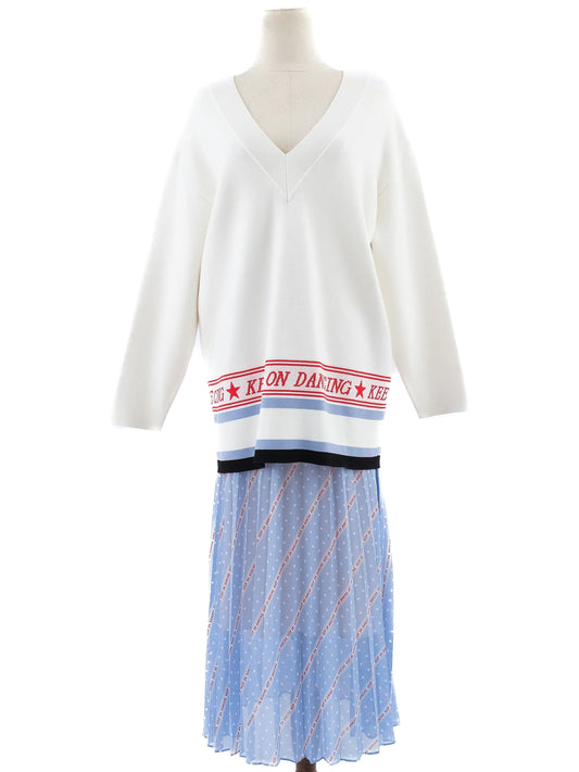 Excellent Sandro Women's Combined White Sweater M 'KEEP ON DANCING'