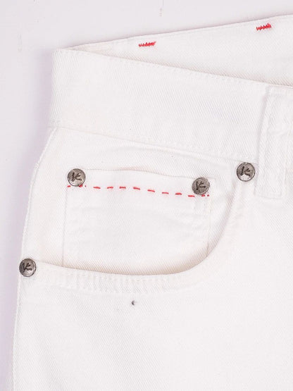 Perfect Isaia Women's White Cotton Jeans Size M