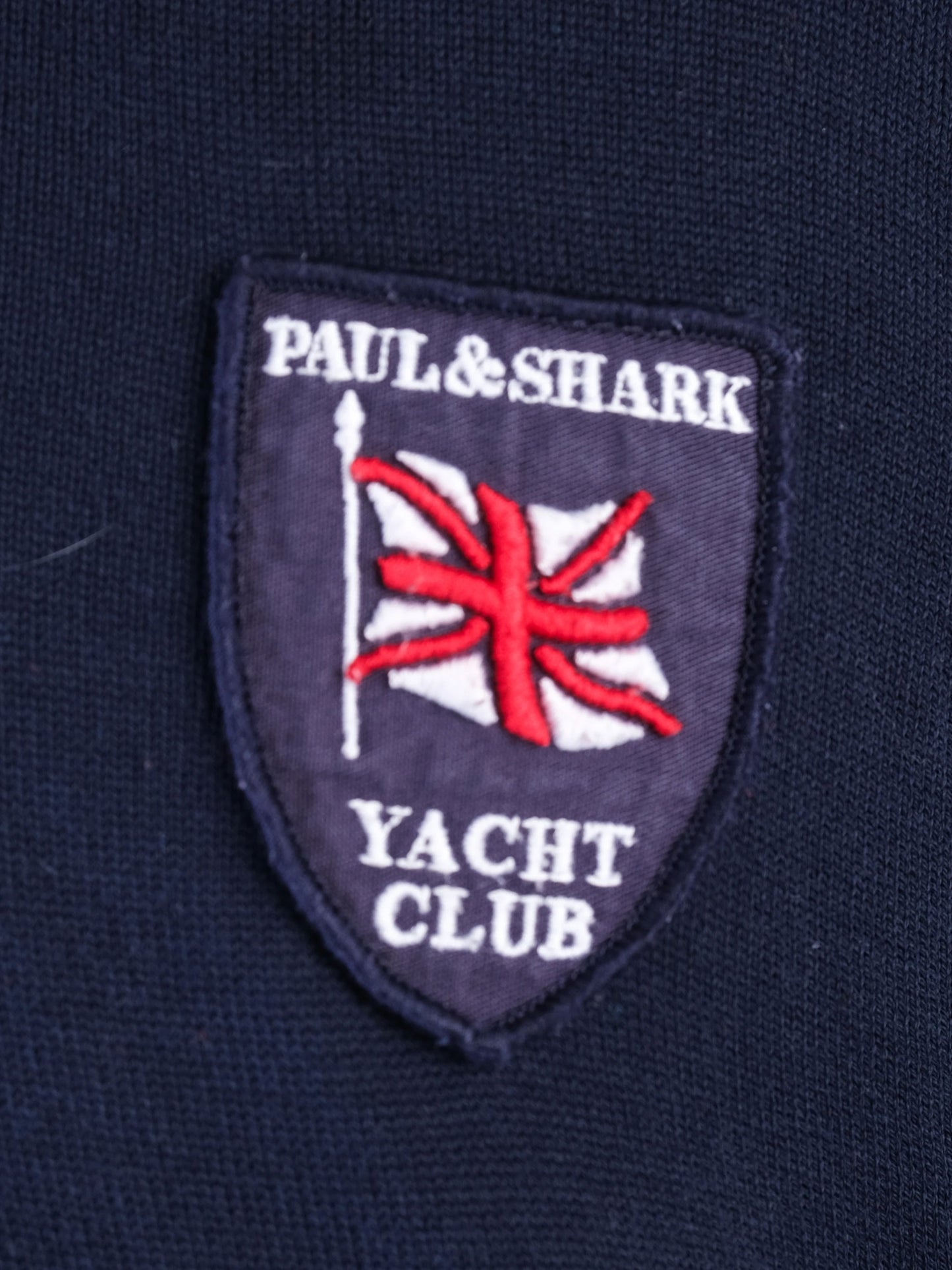 excellent paul&shark long sleeve sweater blue cotton yacht club