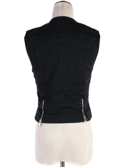 Excellent Balmain Black Sleeveless Vest Size M with Decorative Buttons