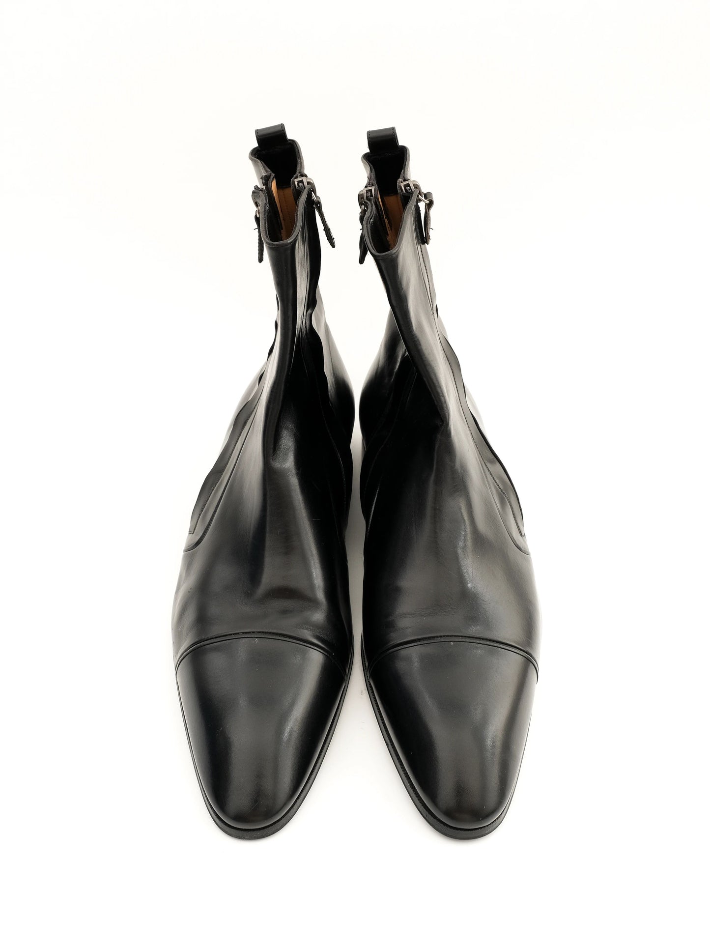 new antonio grand bottier black leather ankle boots size 45