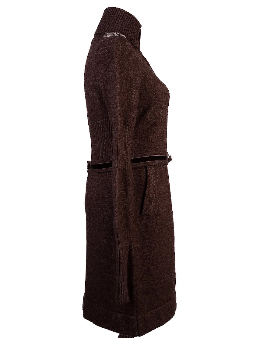 excellent liu jeans orange wool coat size s with high collar