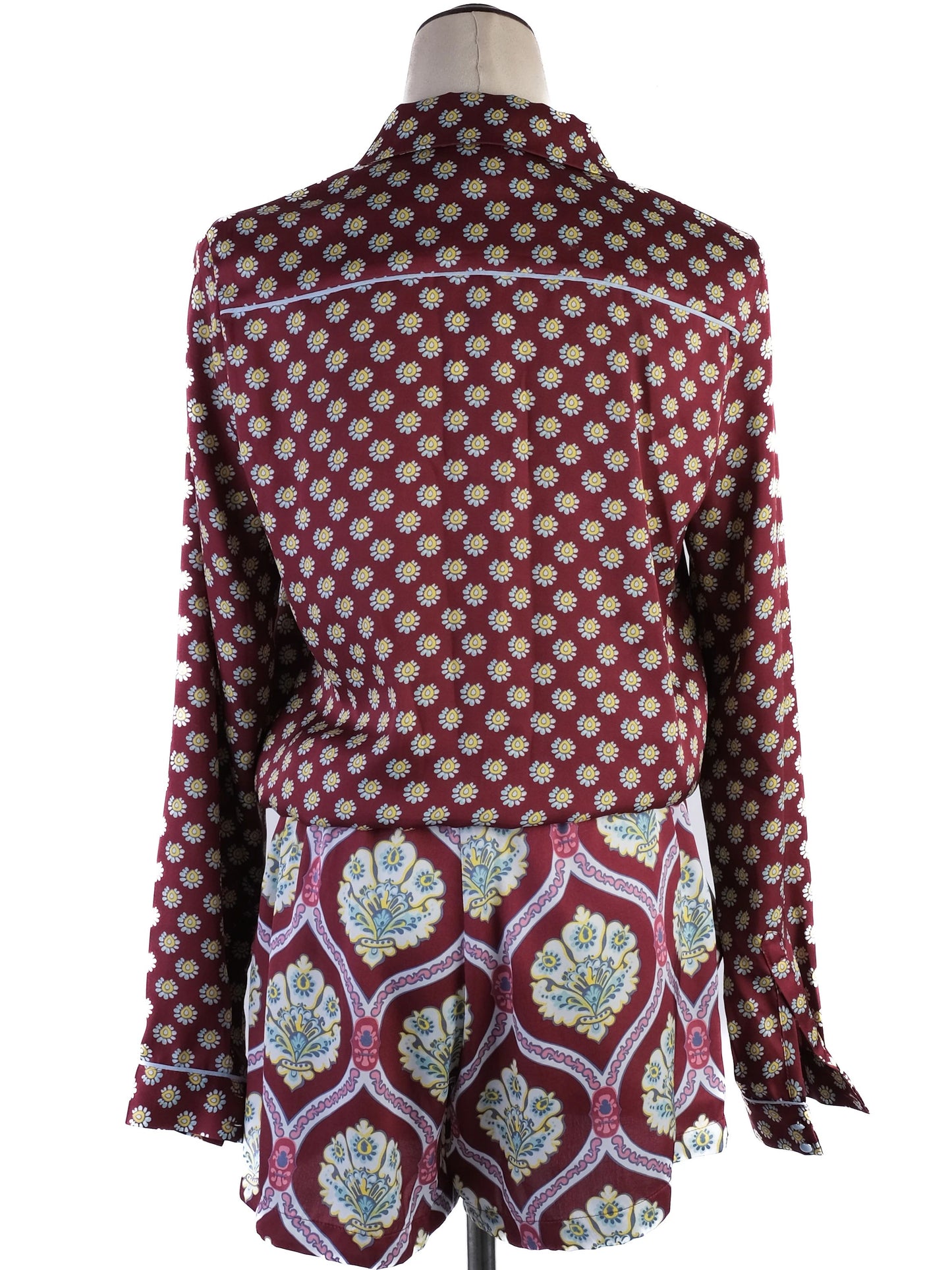 excellent pinko red two-piece clothing set women's sleepwear