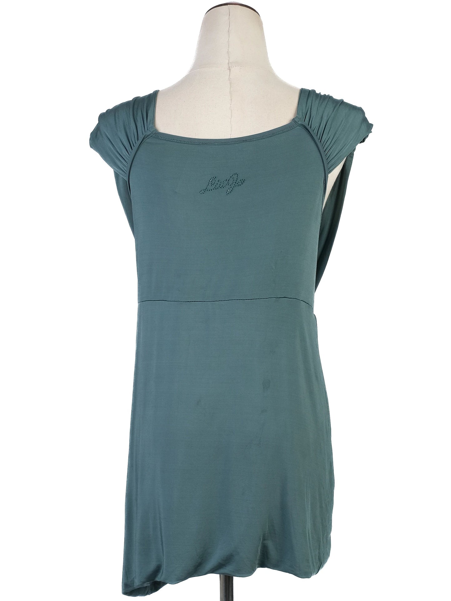 excellent liu jo green viscose short dress size m