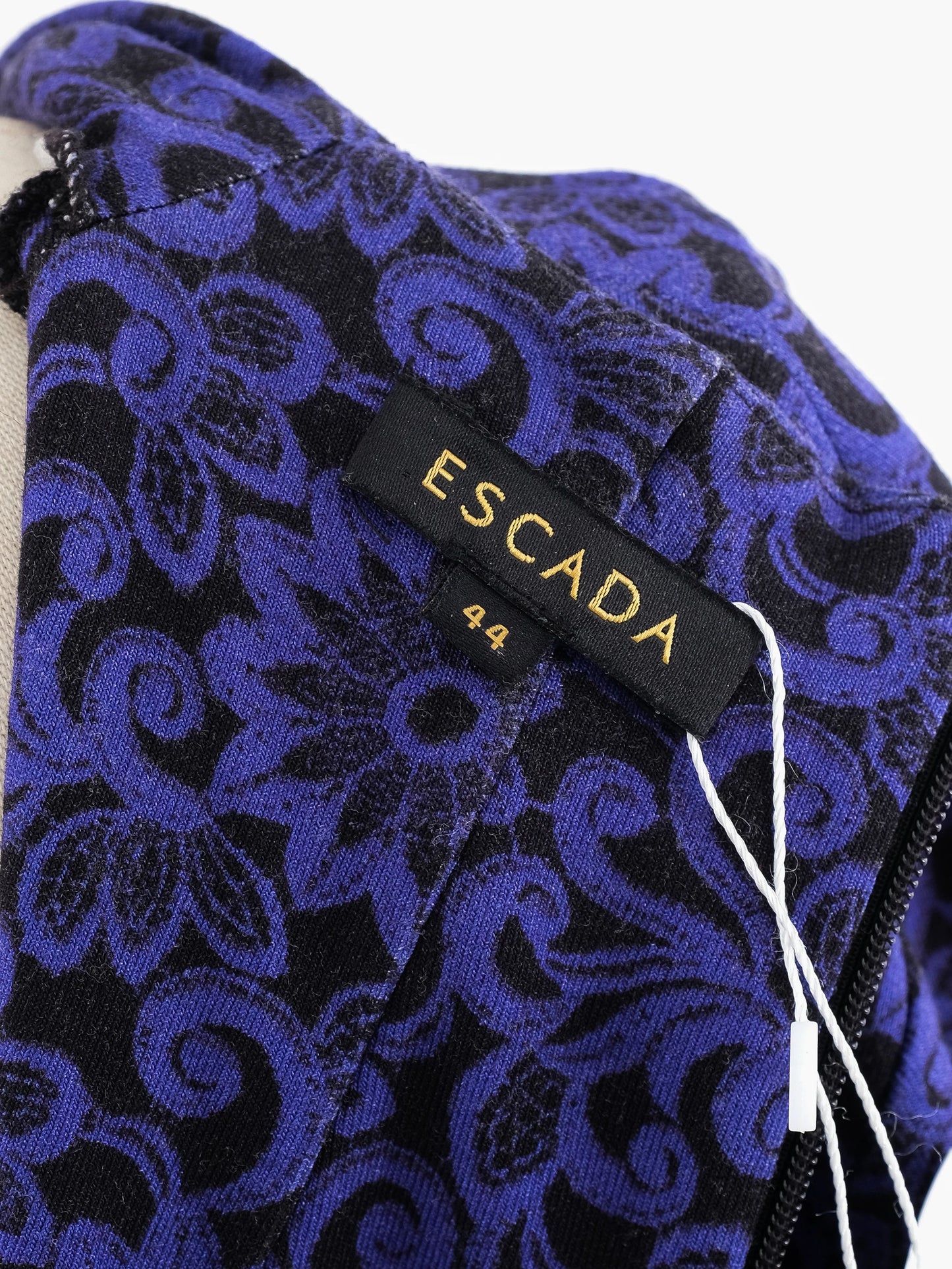 escada excellent condition purple viscose midi dress size xl