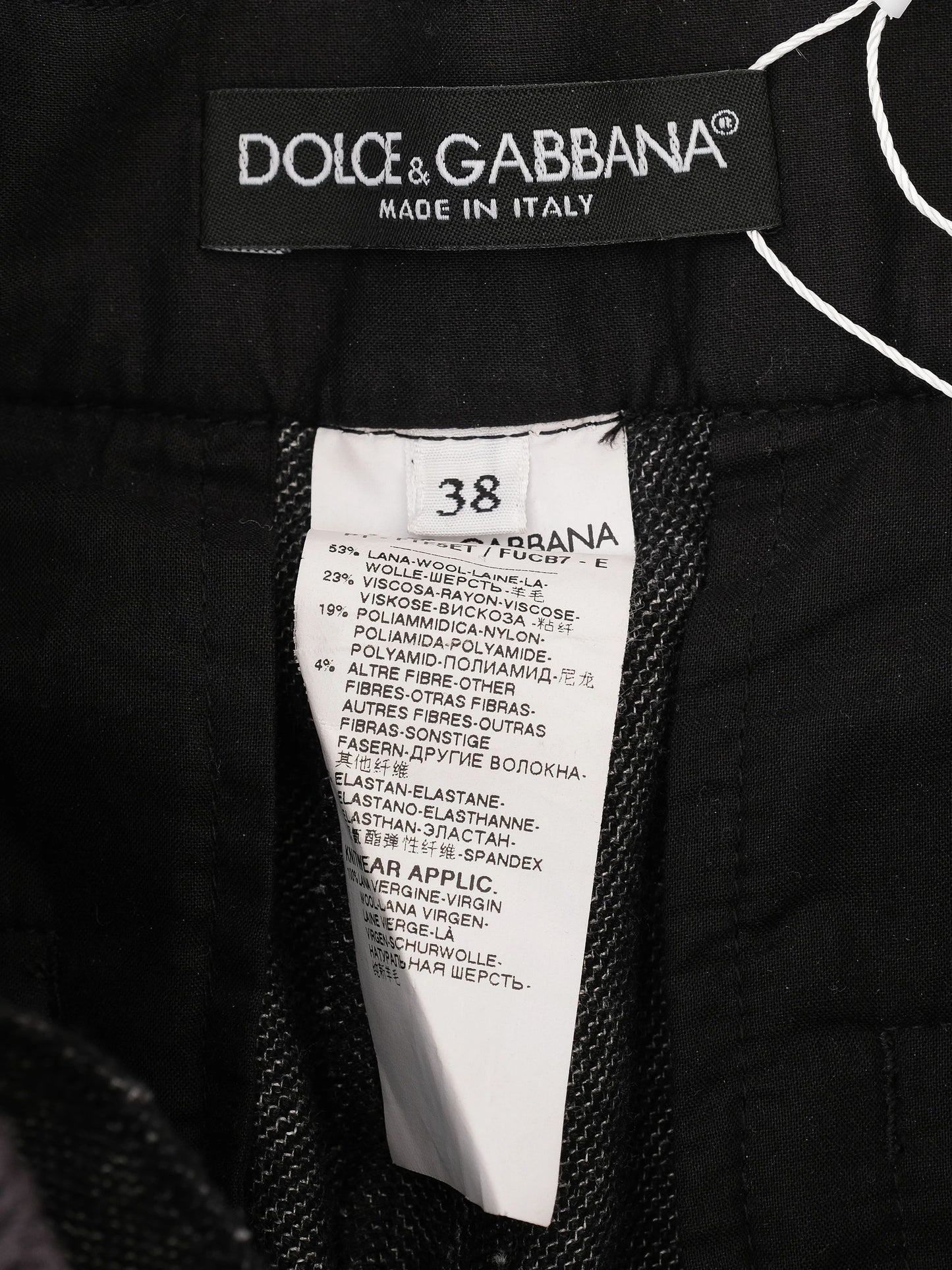 excellent dolce & gabbana gray wool jogger pants size s