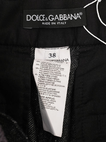 Excellent Dolce & Gabbana Gray Wool Jogger Pants Size S