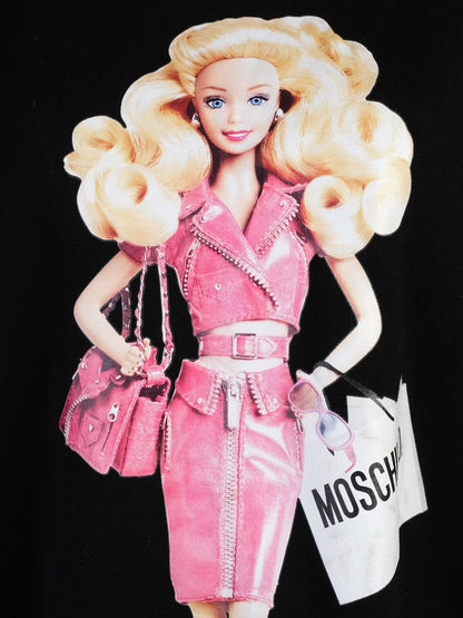 Good Moschino Black Cotton Sweatshirt Size L Doll Print