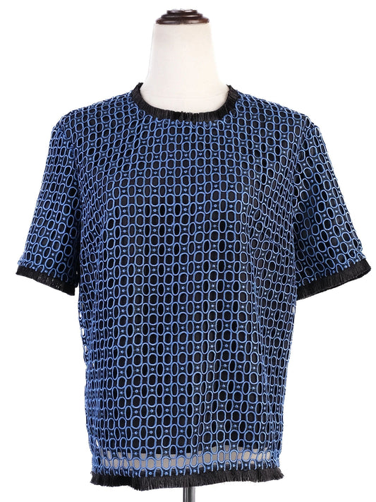 Sportmax Excellent Condition Blue Polyester Women's Top Size M