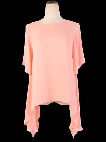 excellent elizabeth and james pink silk blouse size m