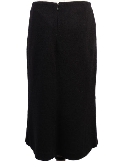 Excellent Moschino Black Wool Pencil Skirt Size M