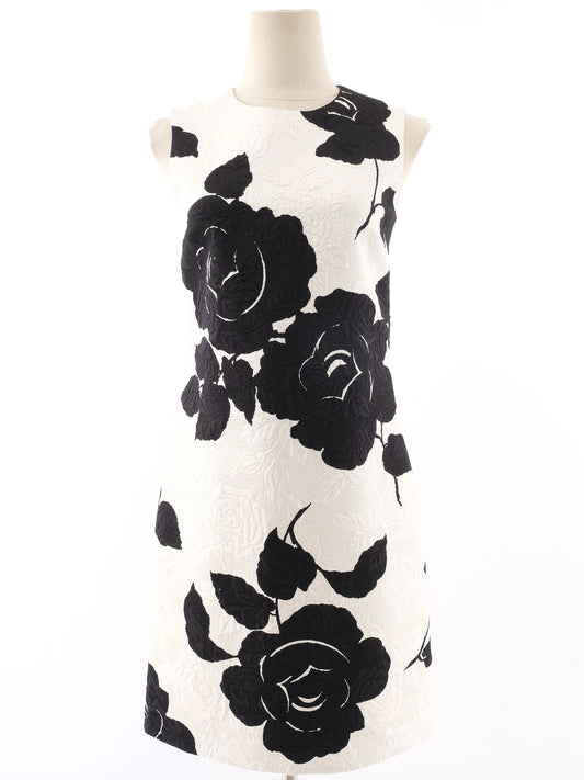 NEW Dolce Gabbana Sleeveless Floral Dress White Size S