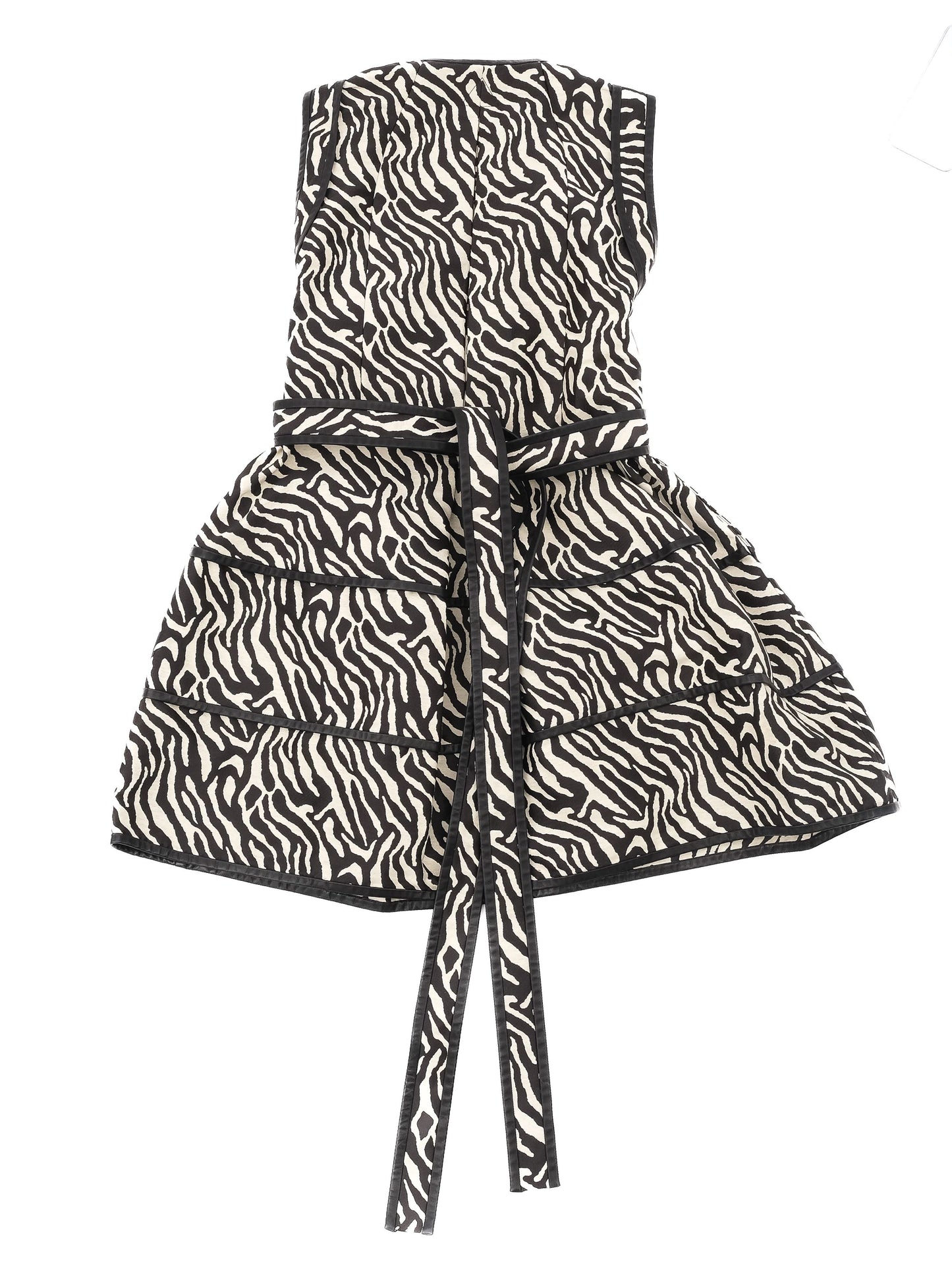 excellent dsquared2 sleeveless dress zebra print size s made in italy