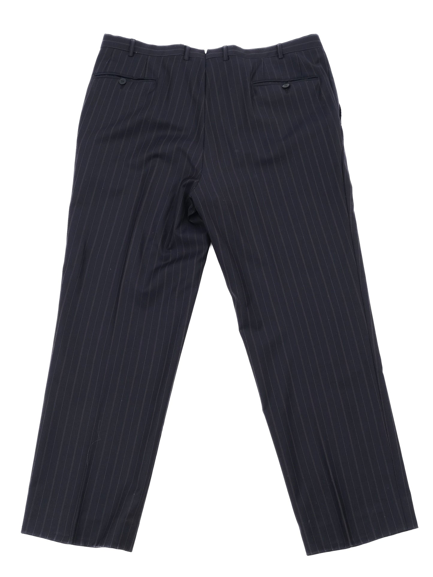 excellent brioni black wool pinstripe suit jacket size xl