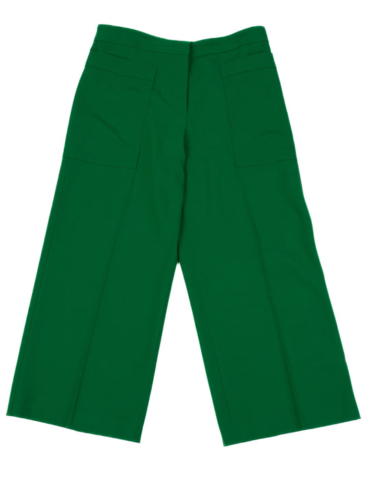 Excellent Jil Sander Green Wool Pants Size M Made in Italy