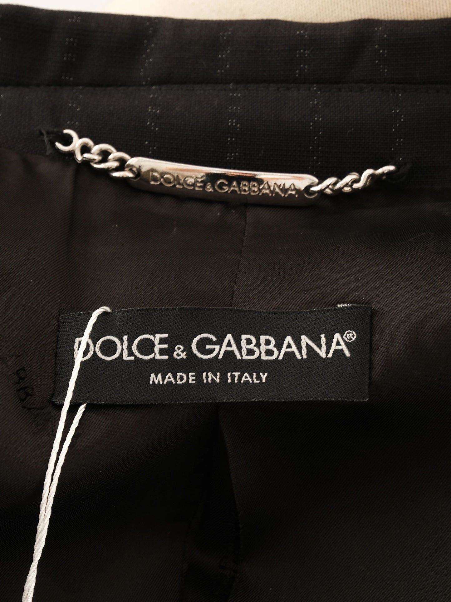 excellent dolce gabbana black pinstripe suit size l women viscose