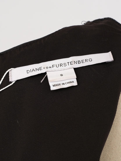 Perfect Diane von Furstenberg Gray Leather Dress Size L