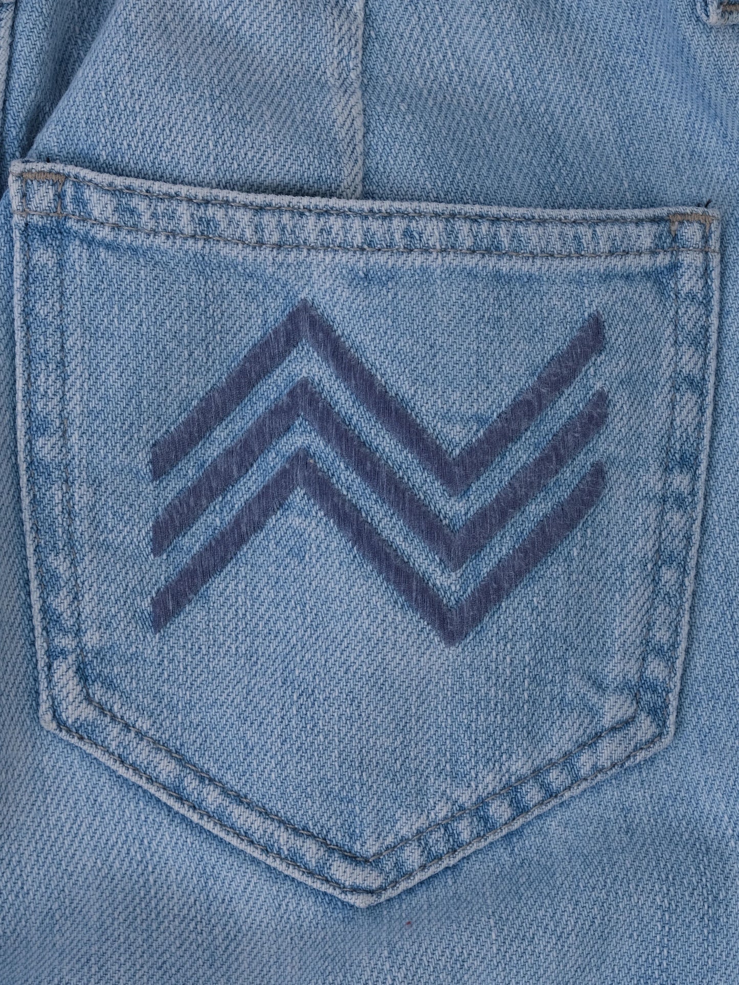 excellent missoni blue denim jeans size s with chevron design