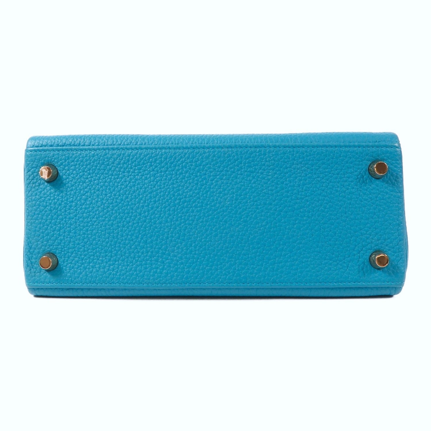 Hermes Togo Leather Kelly 25 Gold Hand-turned Shoulder And Back Bag Bleu Zanzibar 2way Shoulder Bag Blue Zanzibar Blue B