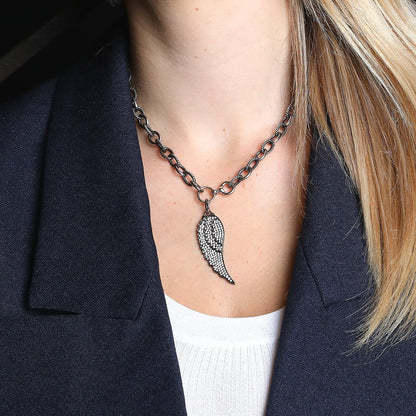 Aspery diamonds, silver necklace