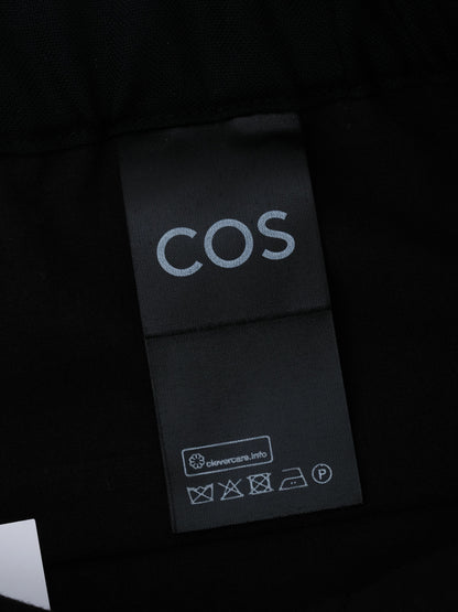 NEW COS Black Wool Wide-Leg Pants Size M