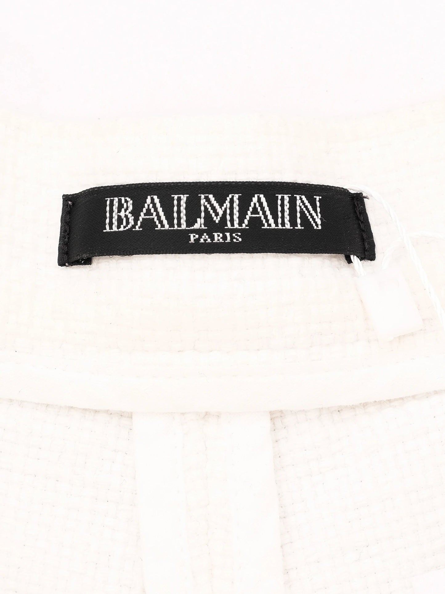 excellent balmain white cotton shorts with silver buttons size s