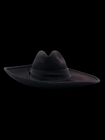 excellent weekend maxmara black wool fedora hat size m