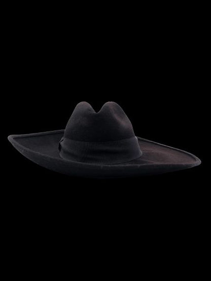 Excellent Weekend MaxMara Black Wool Fedora Hat Size M