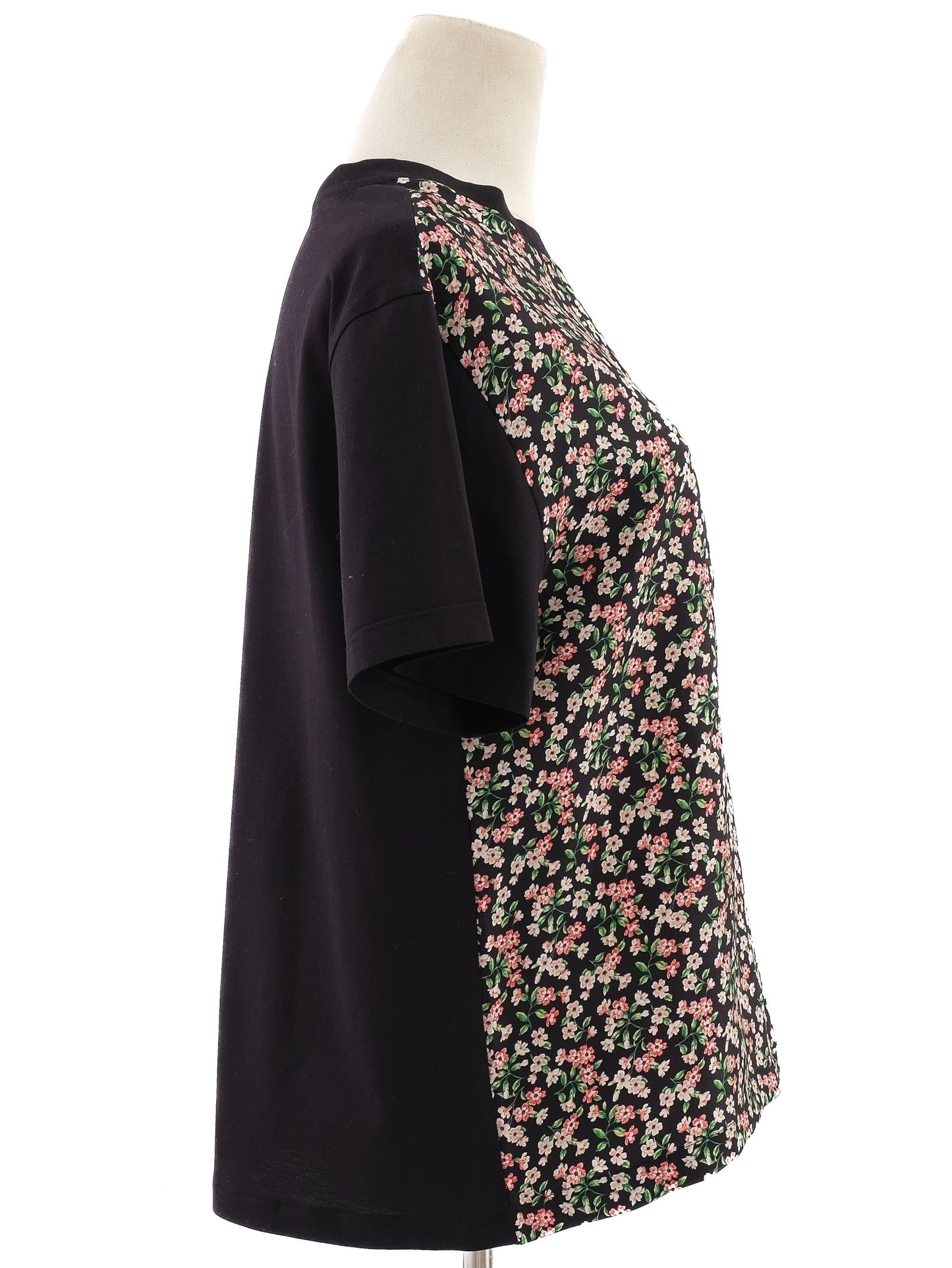 excellent moncler black floral pattern t-shirt size m women
