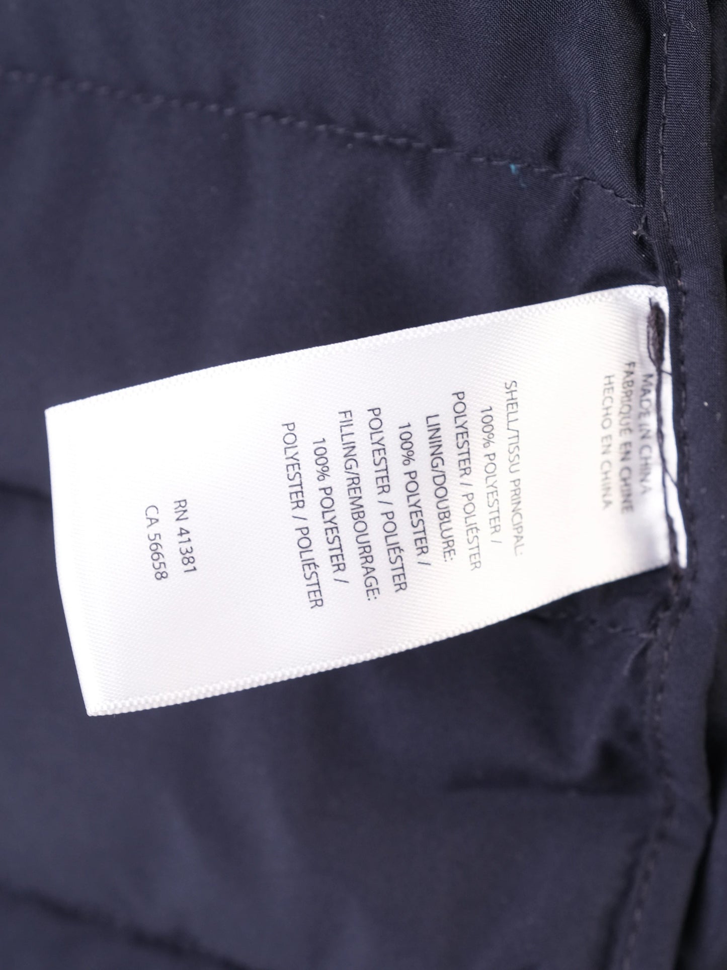 excellent ralph lauren blue quilted puffer coat size m