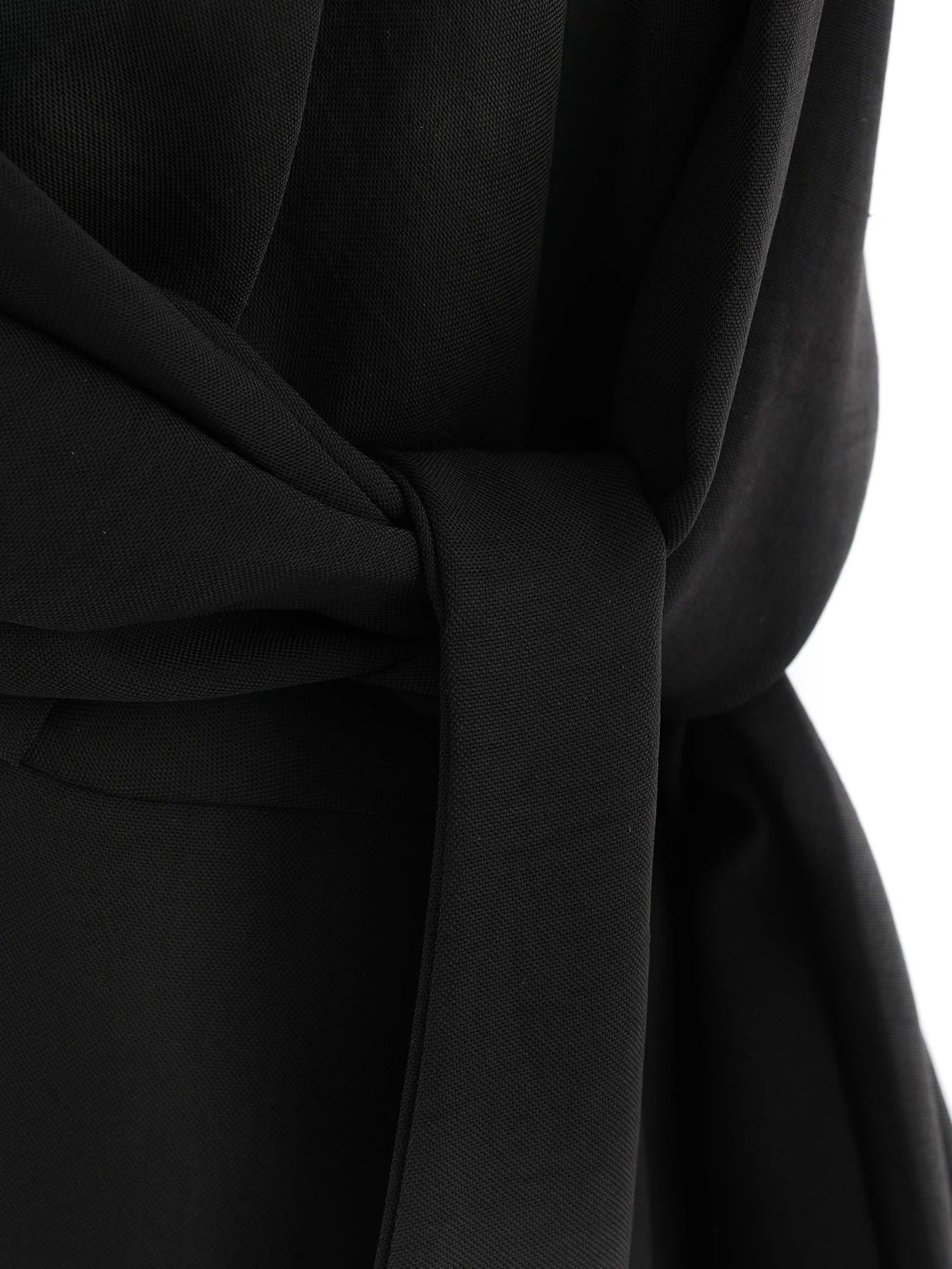excellent cos black wrap dress size l women's polyester