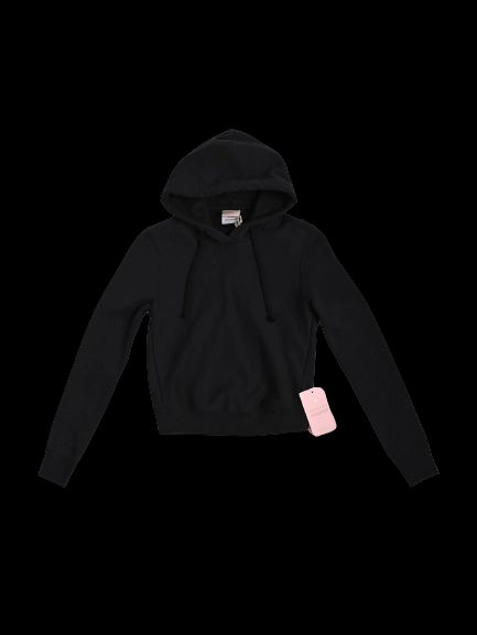 new vetements black hoodie xxs polyester large logo