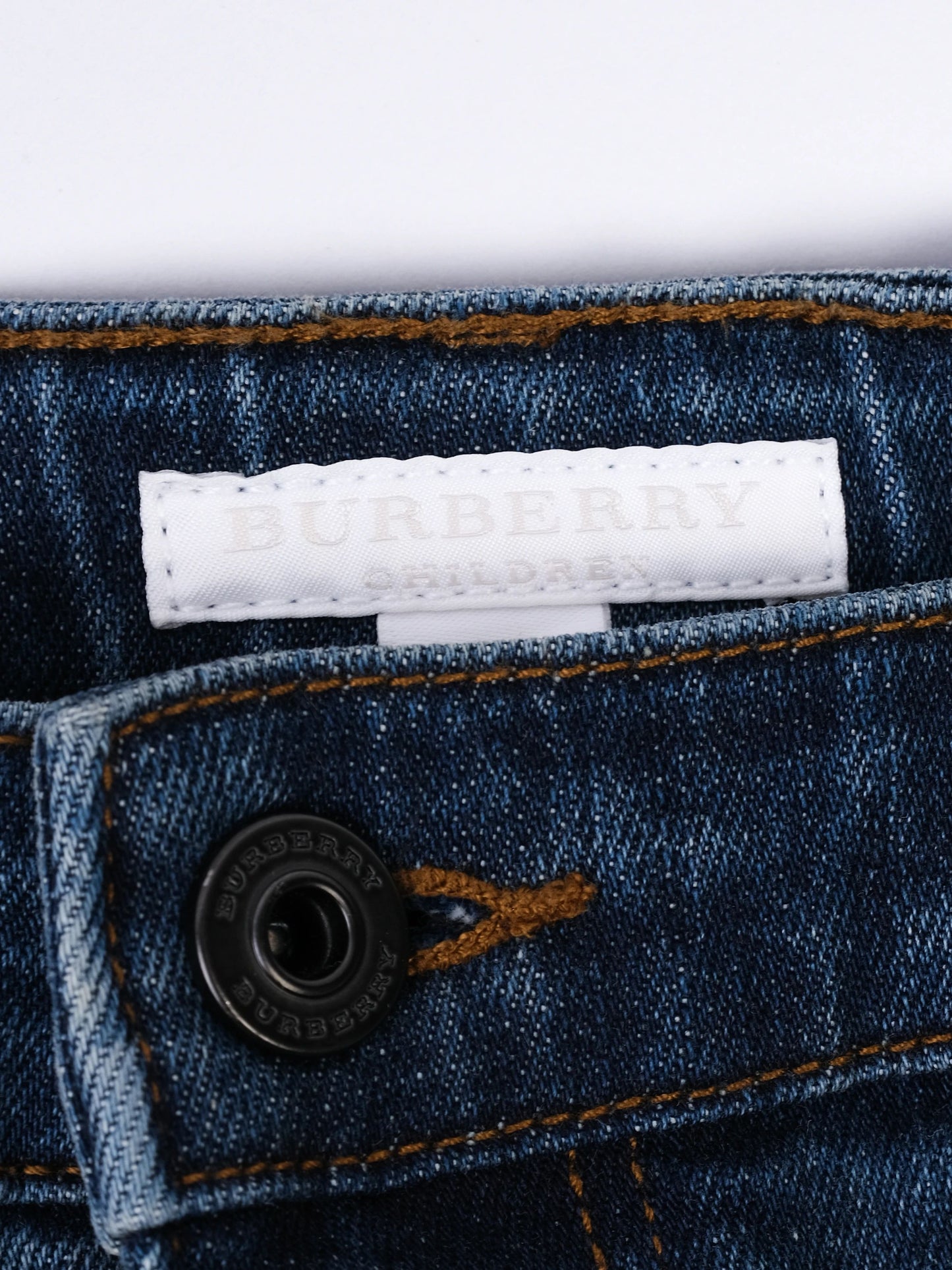 excellent burberry children's blue denim jeans size 12