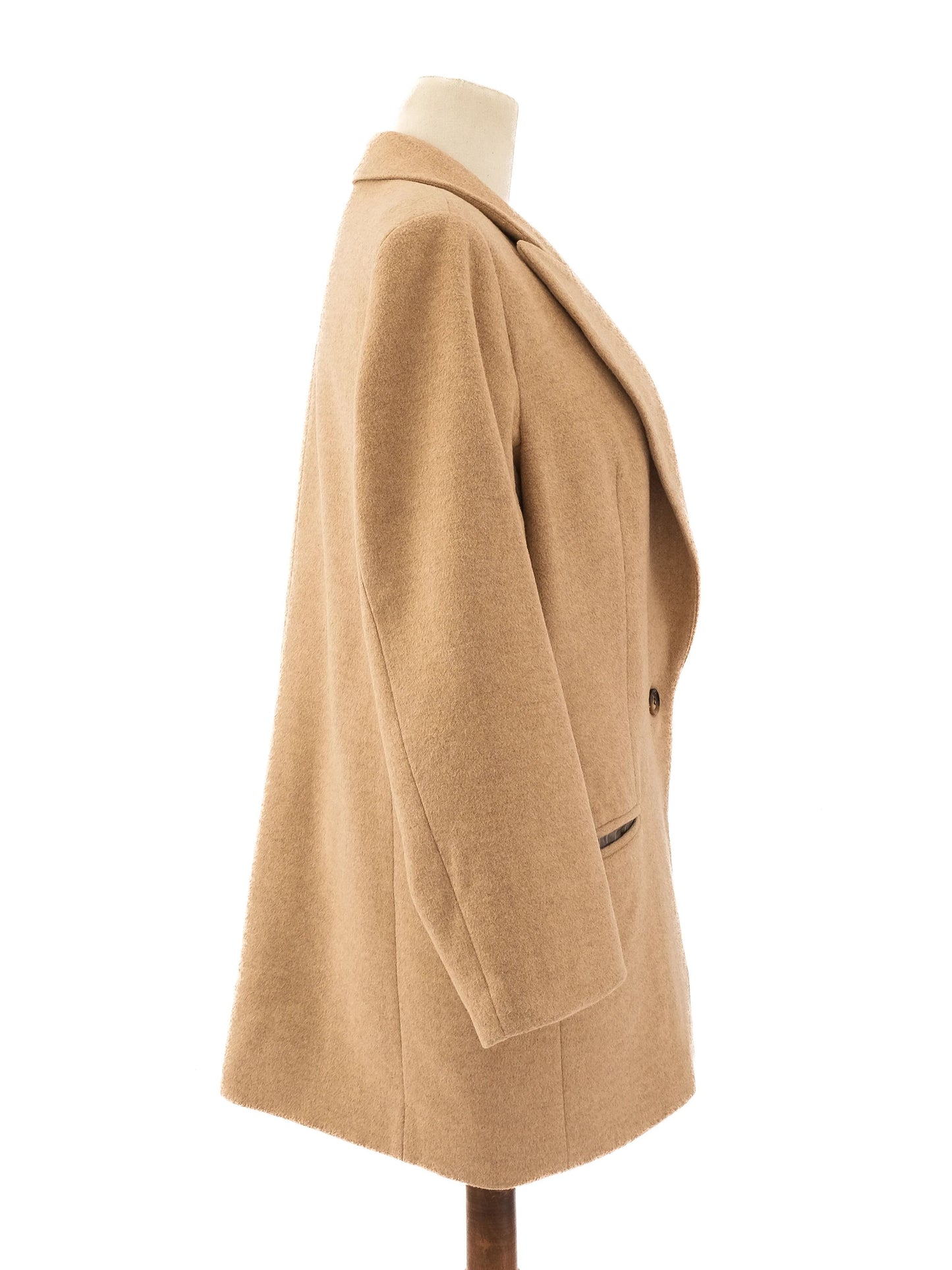 excellent 12storeez orange wool coat size s with lapel collar
