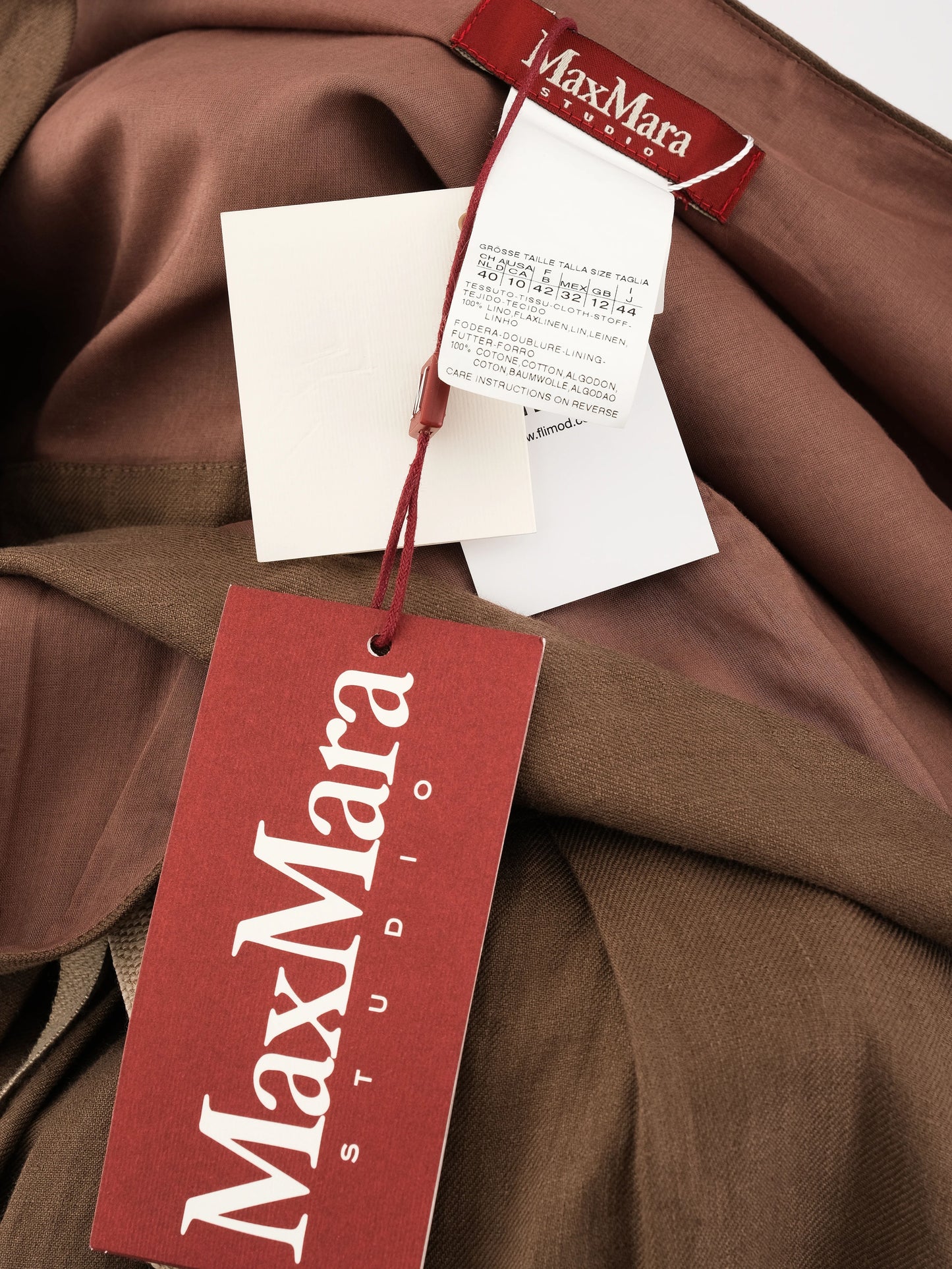 new max mara orange sleeveless dress size l with tied belt detail