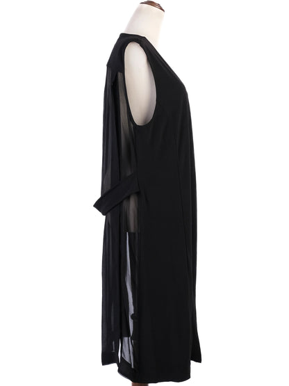 DKNY Women's Black Sleeveless Open Cardigan Size L Excellent