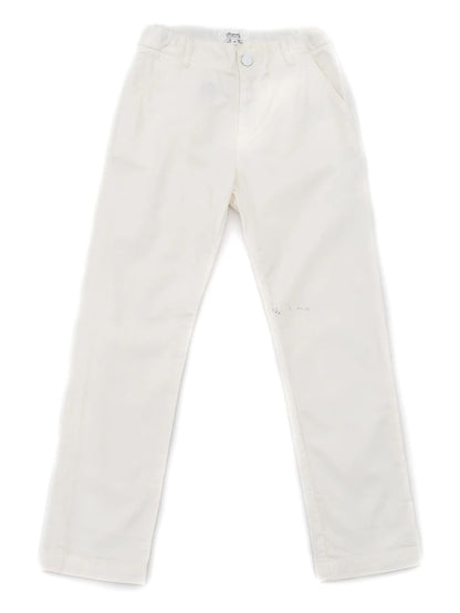 Excellent Bonpoint White Pants Size 10 for Kids with Embroidered Detail