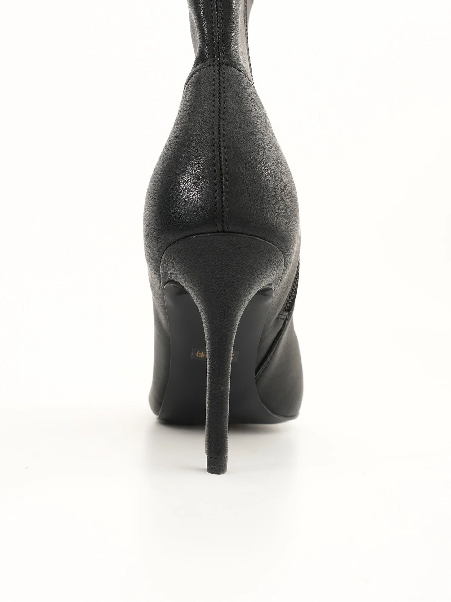 new versace jeans black leather high-heeled ankle boots size 38