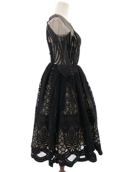Excellent Bella Potemkina Black Lace Dress Size M