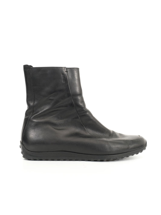 Excellent Bally Black Leather Boots with Side Zipper Size 45