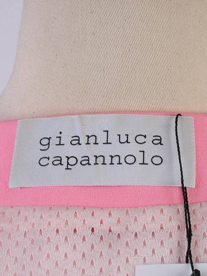 excellent gianluca capannolo pink nylon coat size l women