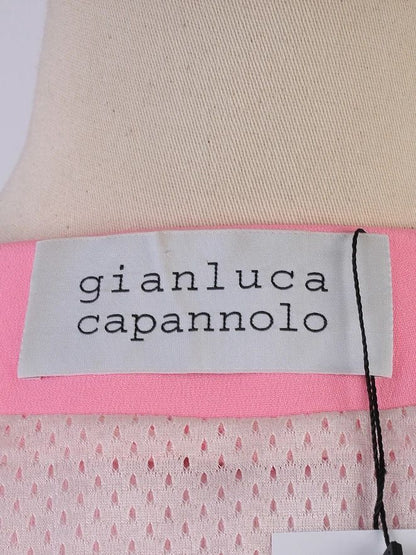 Excellent Gianluca Capannolo Pink Nylon Coat Size L Women