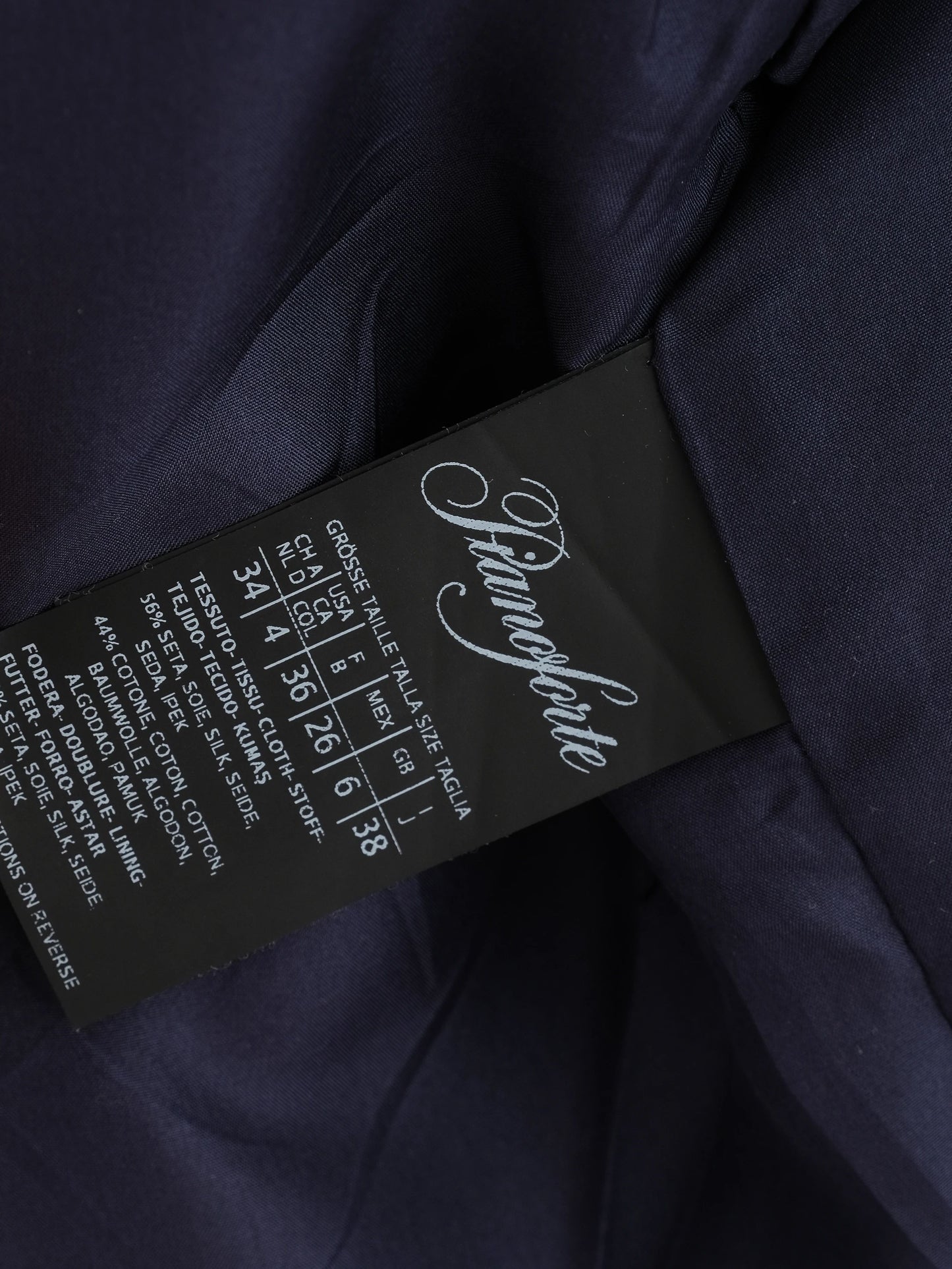 excellent max mara navy blue cropped jacket size s 100% silk
