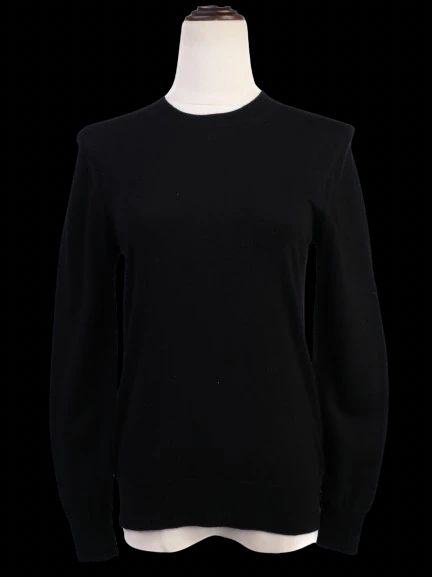 excellent burberry black wool sweater with elbow patches size s