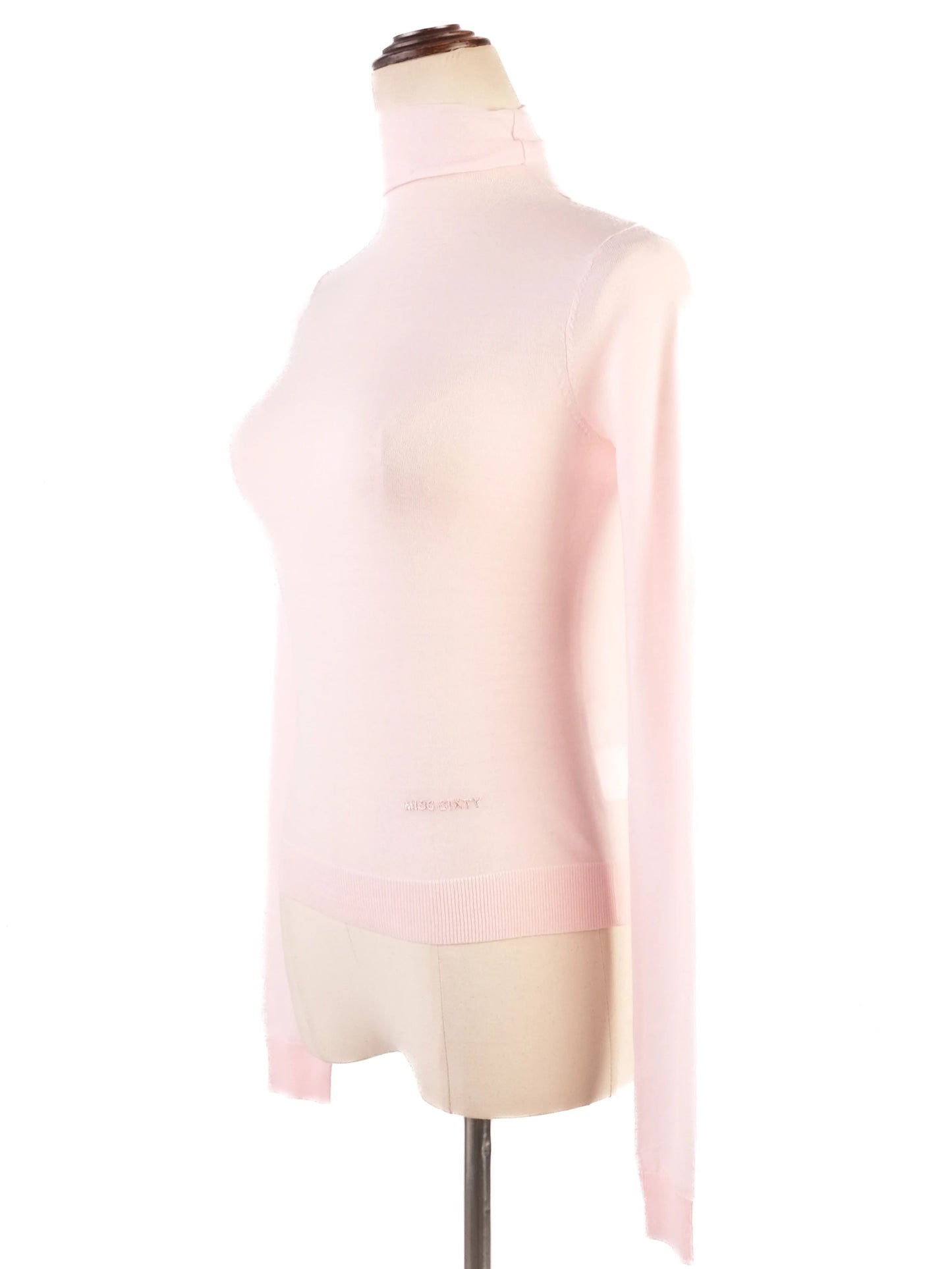 excellent miss sixty pink wool turtleneck sweater size xxs