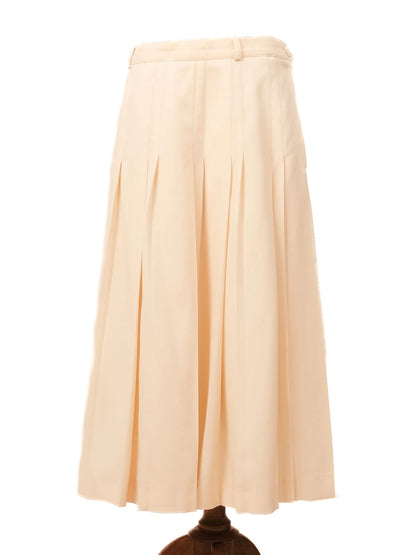 Excellent Escada Yellow Pleated Skirt Size L Viscose Women