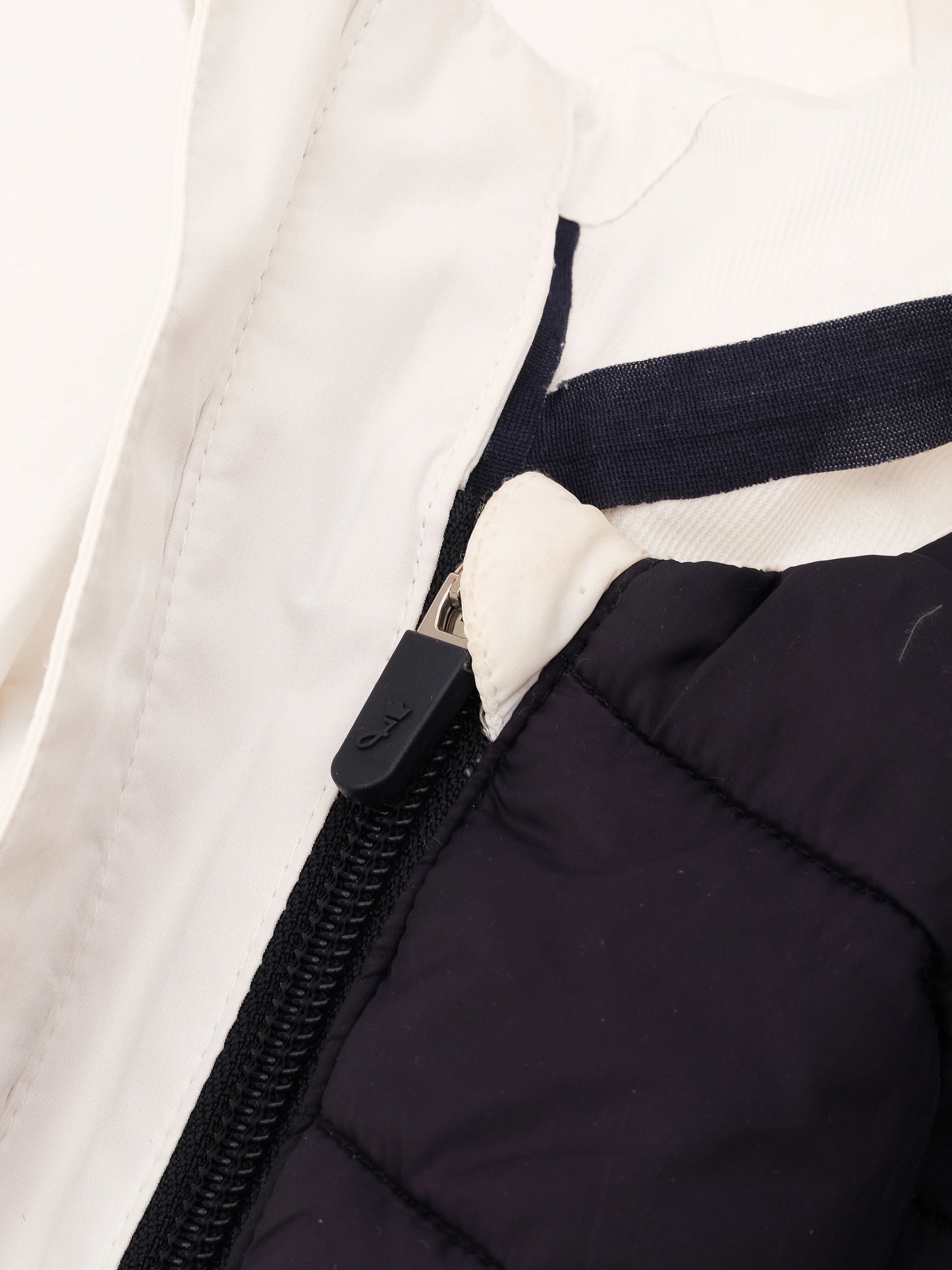 excellent jacadi hooded jacket white nylon size 12 for kids
